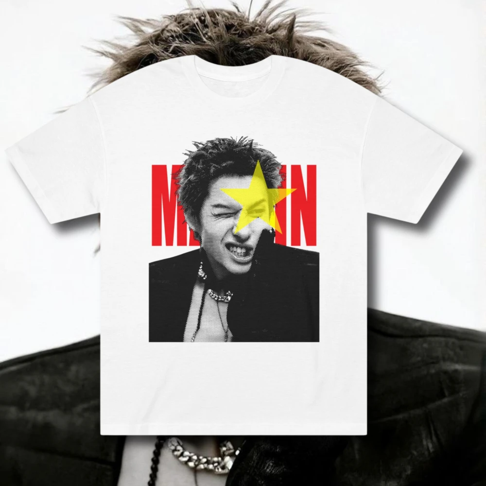 Camiseta Kpop de Martin Cortis, Camiseta de Música Pop Coreana, Ajuste Holgado, Estampado Gráfico, Algodón Puro, Todas las Temporadas, Ropa Urbana para Parejas