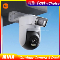 NEW Xiaomi mijia Outdoor Camera 4 Dual Lens 5MP 3K HD Dual View Monitoring Panoramic Tracking IP66 Weatherproof AntiTheft MIHOME