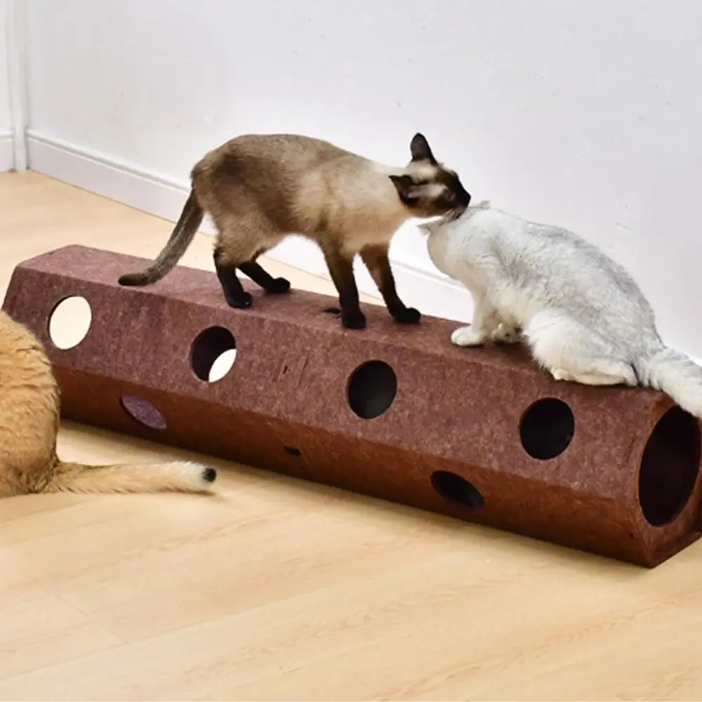 

Foldable Pet Cat Tunnel Toy Wear Resistant Bite Resistant Hideaway Tunnel Interactive Grinding Claws Cat Scratcher Tunnel