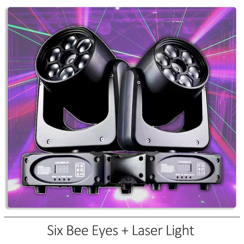 RGBW 4in1 LED Bee Eye Laser Rotating Beam Effect Moving Head Light by DMX512 For Disco Club Live Show Bar DJ Wedding Halloween