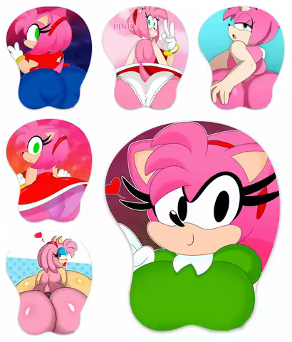 NEW 3D Mouse Pad Amy Rose Anime Manga Anthro Breast Gaming Wrist Rest Oppai Mousepad Multi Design