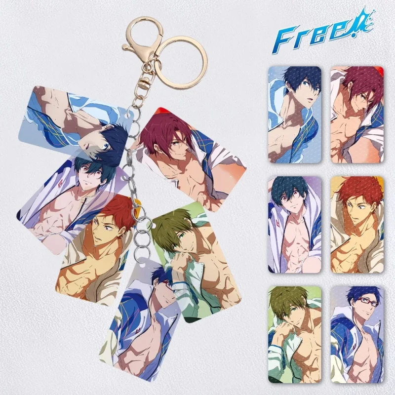 

Anime Free! Nanase Haruka Rin Matsuoka Keychain Cosplay Figure Pendant Keyring Figure Toy a7050