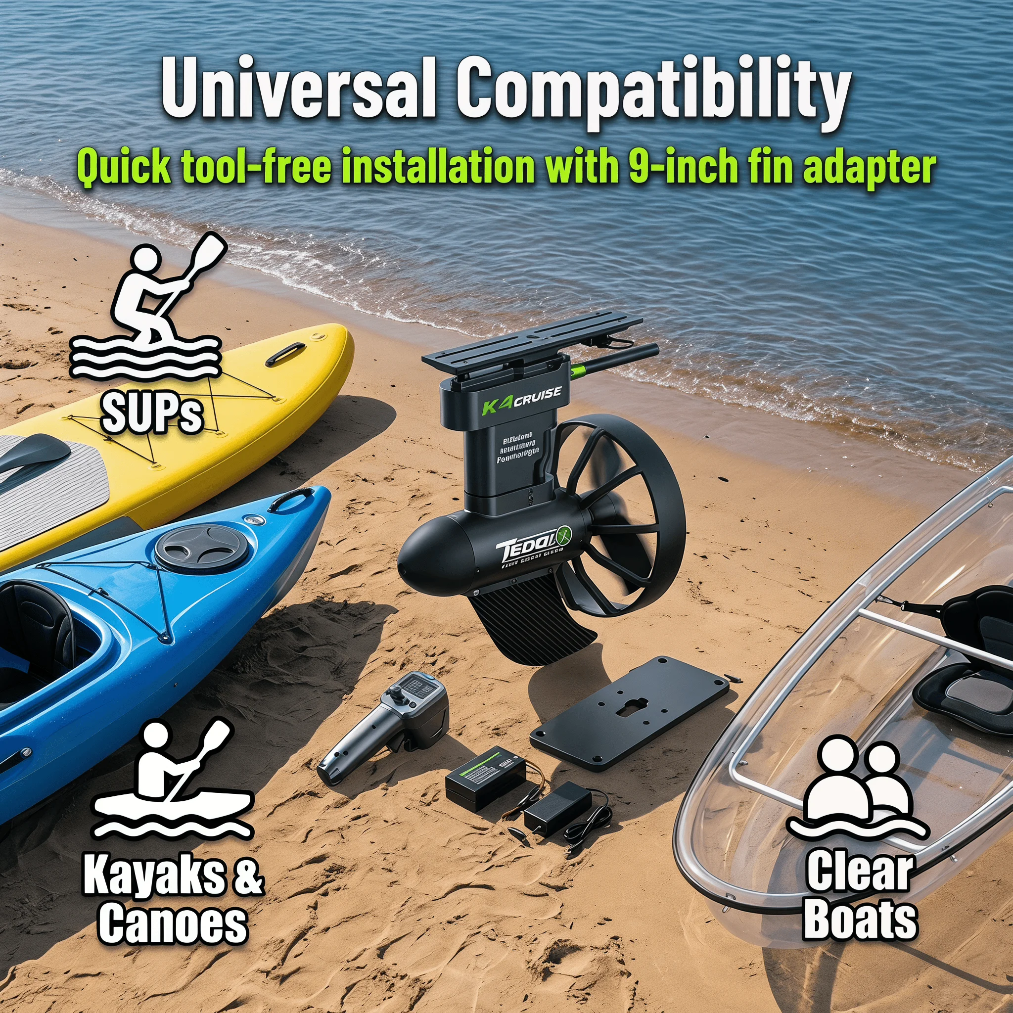 Motor Eléctrico Sumergible TRI - Fishing Boat Trolling Motor reseña y precio