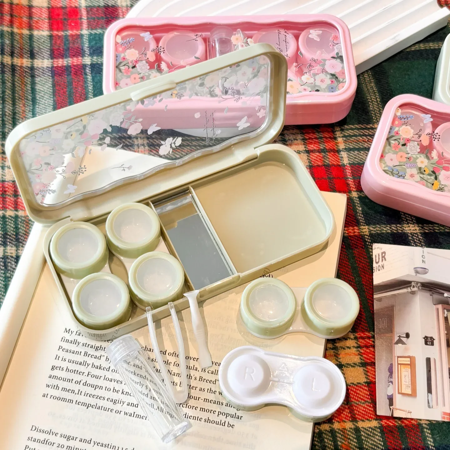 4 Pair Contact Lens Case Contact Lens Storage Box Portable Travel Contact Lenses Case Soak Container Lenses Box For Beauty Pupil