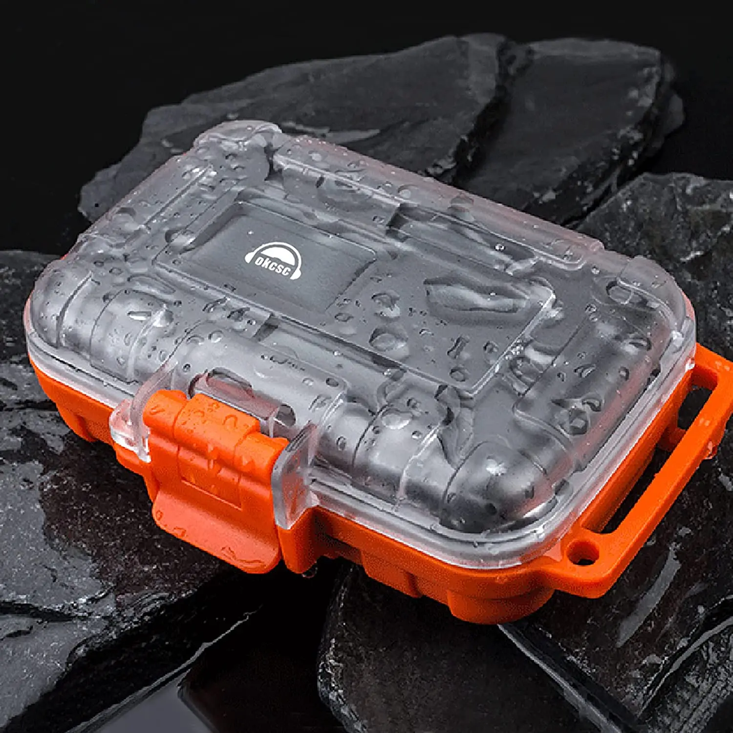 OKCSC IP68 Waterproof Earphone Storage Bag Protective Earbuds Case Headset Cables Plug Accessories Box Holder Shockproof