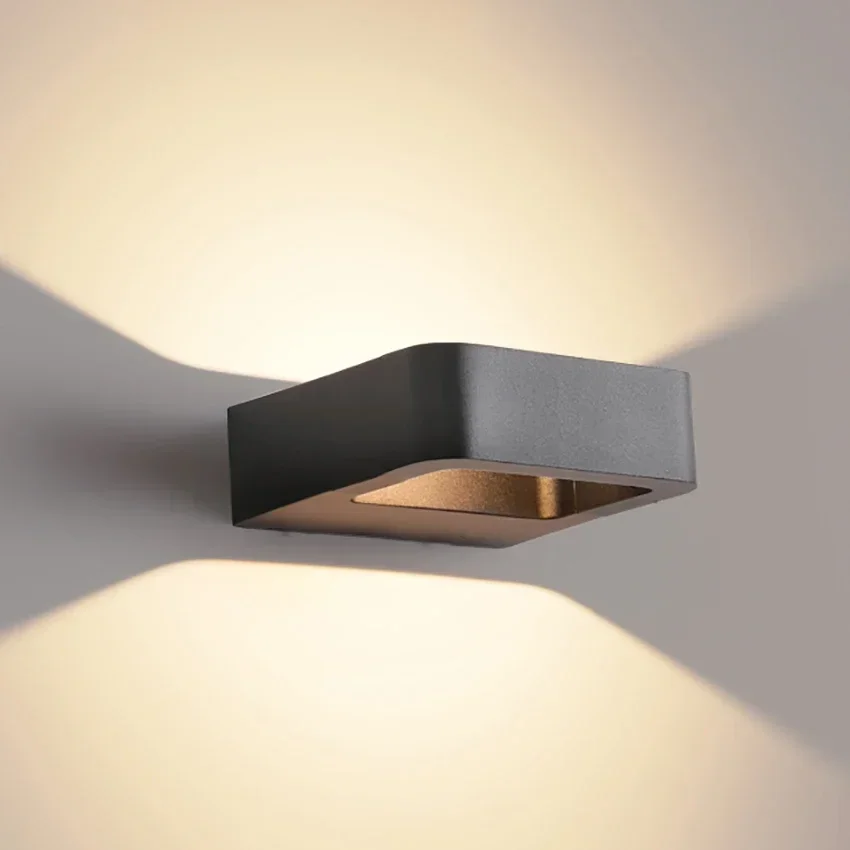 Luzes de parede impermeáveis ao ar livre, Up and Down Sconce para varanda, Jardim, Iluminação de decoração interior, AU66, 7W, 12W