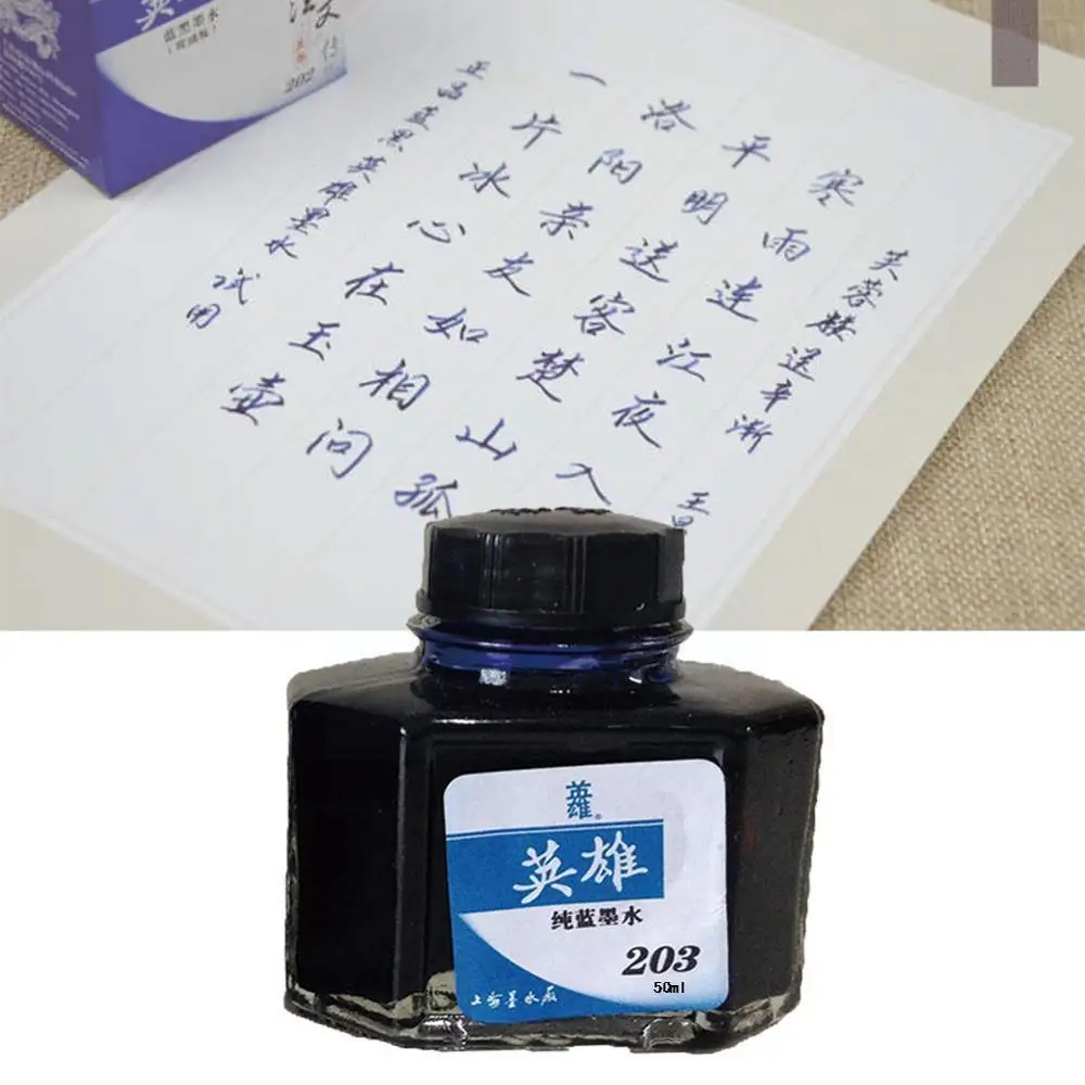 50ml Red Blue Black Bottled Glass Pen Ink Smooth Writing Stationery Pen Fountain School Ink Supplies Office Refill Student P8g8