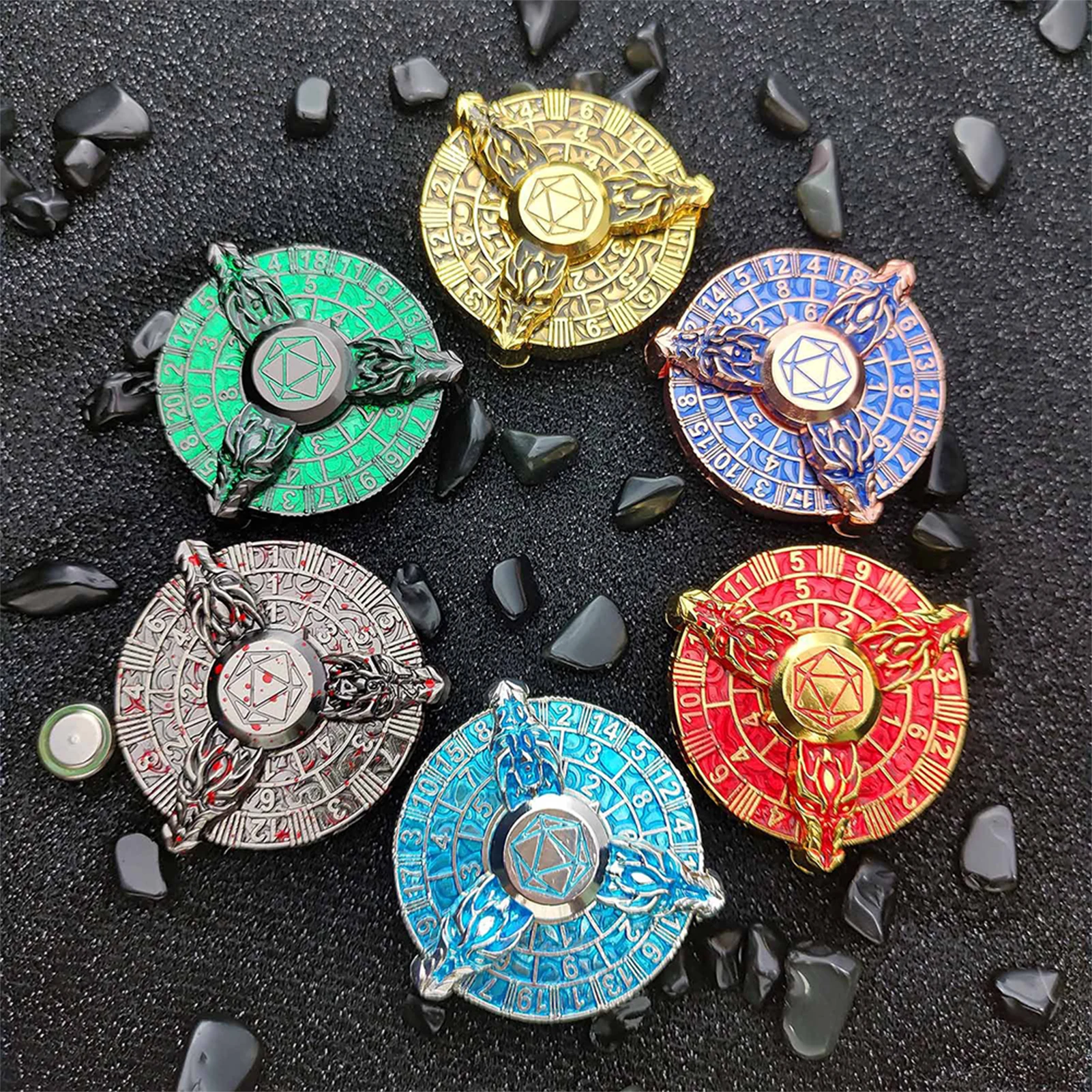 Spins Roll Fidgets Spinners Dices Role Playing Table Game Present For Home Travel