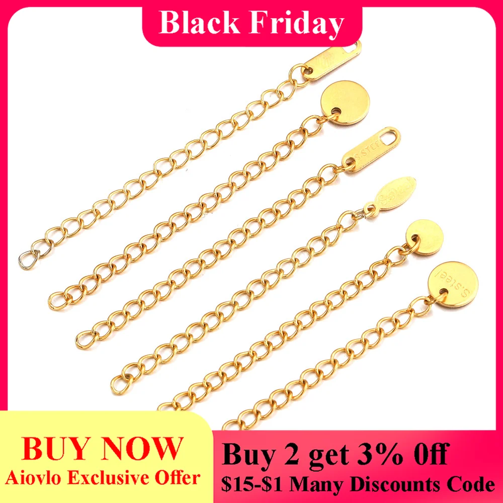 

Цепочка-коннектор из нержавеющей стали с золотом 18 К, 20 шт./лот