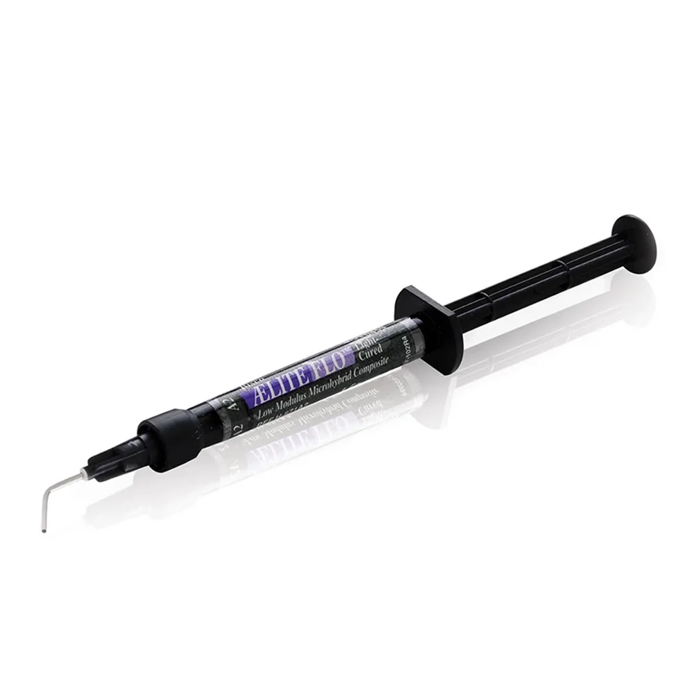 BISCO Aeliteflo Dental Flowable Composite Resin Light Cure Microhybrid Elastic Tooth Restorative Class V III IV Refill Syringe