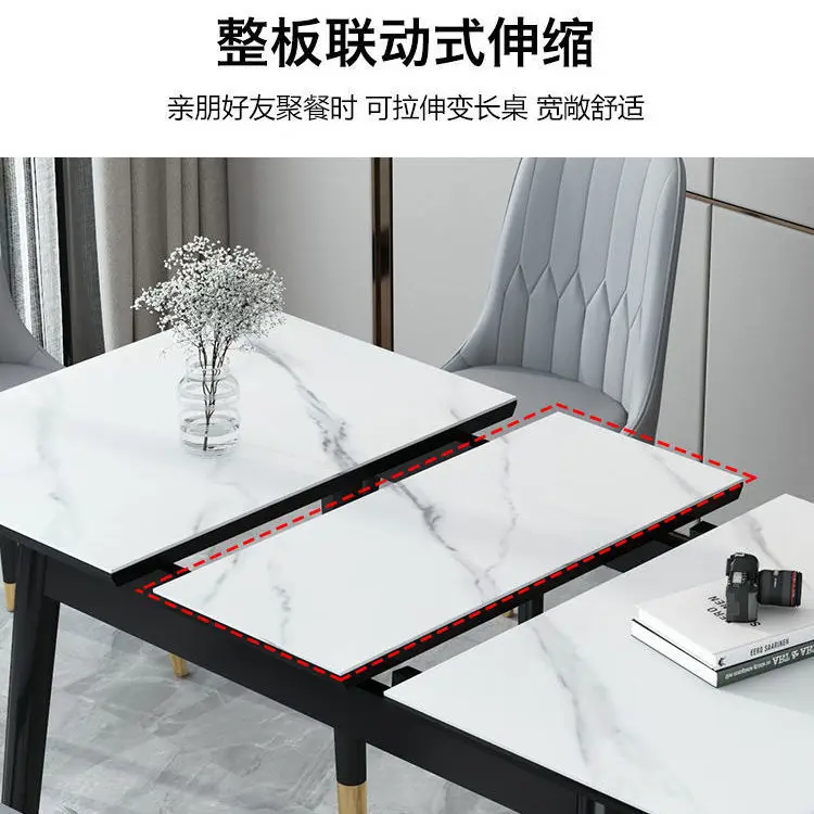 لائحة، طاولة طعام قابلة للسحب، منزلية، شقة صغيرة، بساطة حديثة، كرسي من الخشب الصلب، مع طباخ التعريفي #3