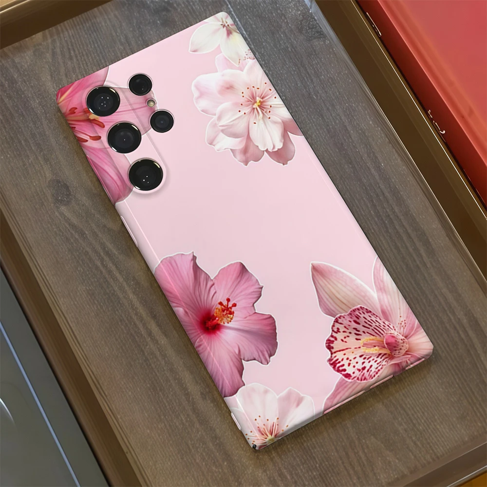 123 حافظة لهاتف سامسونج جالاكسي S25 S24 S23 S22 Ultra Plus A35 A55 A15 لامعة HD غطاء صلب فيلم شل