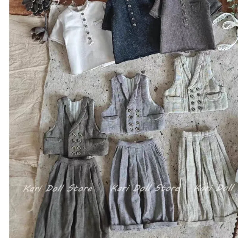 

2026 Kari Doll Clothes and skirts Curled T-shirt vest and cropped pants for Landazz Landoudou ob24 ob22Doll