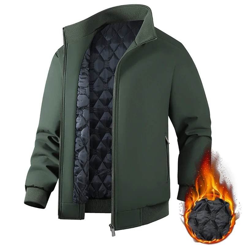 8XL Winterjacken für Herren, Übergröße, Business-Büro-Mantel, lässige Herren-Winterjacke, einfarbig, luxuriöse Oberbekleidung, 6XL 7XL – Detail 6