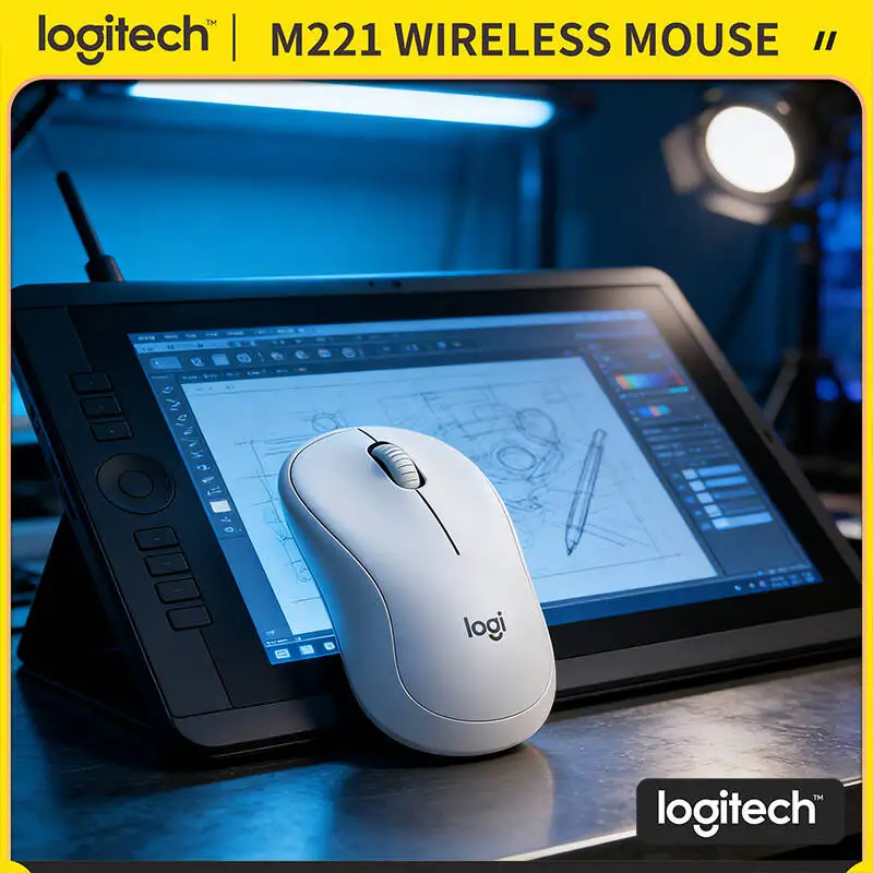 

Logitech M221 Silent Wireless Mouse - 75g Ultra-Light Body 2.4GHz Connection Quiet Clicks Ideal for Laptop Desktop Daily Users