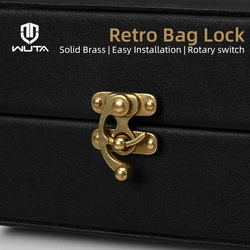 WUTA 100% Brass Bag Lock Horn Hook Buckle Case Metal Insert Lock Decorate DIY Leather Craft Hardware Accessories