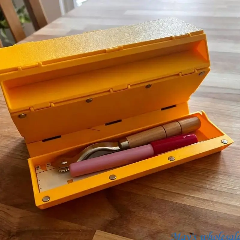 Space Saving Utility Box Storage Box With Reinforced Hinges NonSlip Base Stores Bolts Thread Art Materials 448A