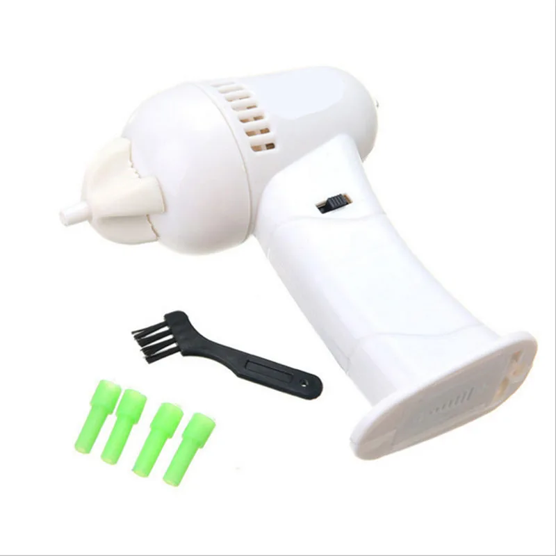 Detergente elettrico per cerume sicuro Pulitore per orecchie a testa morbida e sicuro Dispositivo per la rimozione del cerume sottovuoto indolore con LED per una migliore pulizia all'interno dell'orecchio