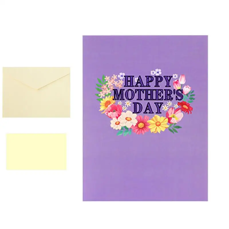 

Mother's Day Greeting Cards Mothers Day Pop Up Cards For Wife With Message Note & Envelope 15x20cm/5.9x7.8inch Blessings Paper
