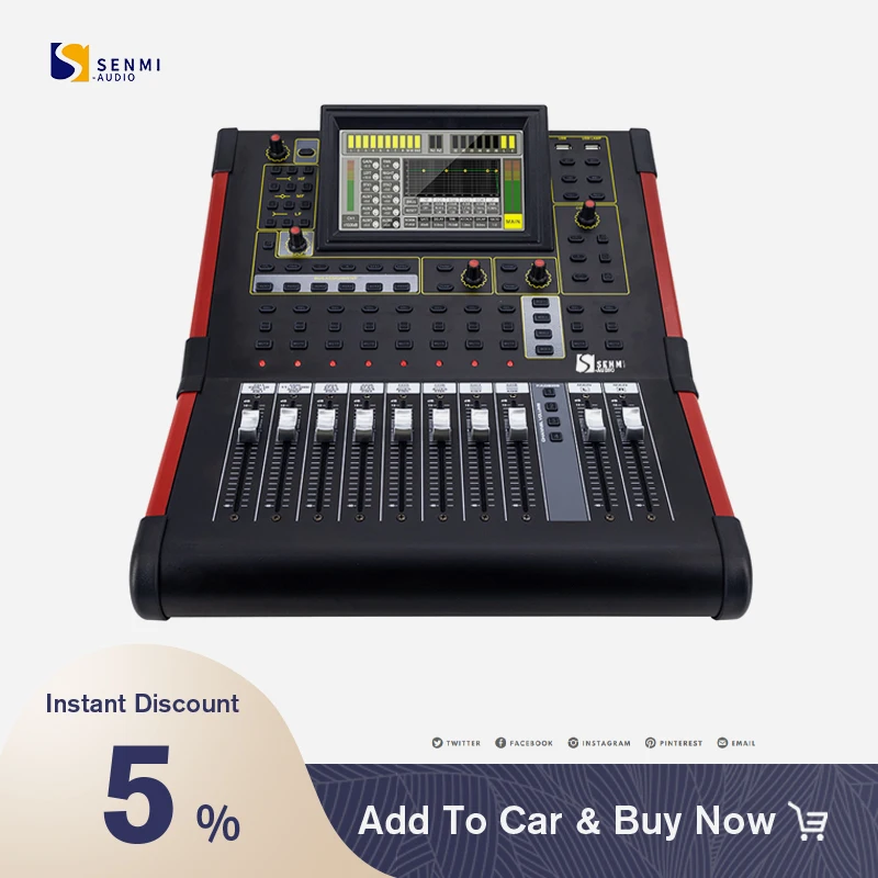 

Digital Audio Mixer Professional Mixing Console DJ Sound USB Recording Audio Mixer 99 DSP Digital Console Mixer