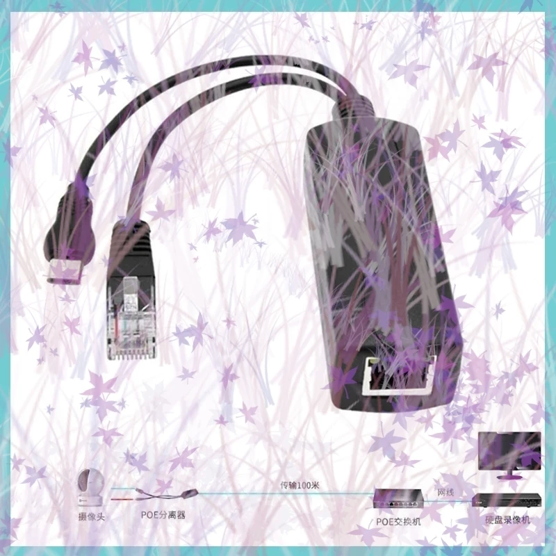 1/2/5PCS Splitter 5V POE USB Tpye-C Power Over Ethernet 48V To 5V Active Tpye-C POE Splitter RJ45 Female 44~57V for Raspberry C4