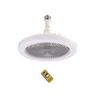 Promotion!Ceiling Fan With Remote Control And Light 30W LED Lamp Fan Smart Silent Ceiling Fan E27 Converter Base