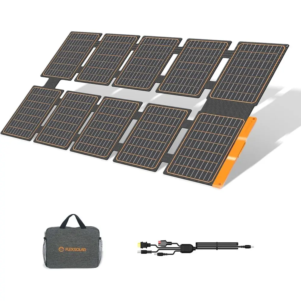 

24% Efficient 100W Portable Solar Panel - IP67 Waterproof, Multiple Outputs for Camping, RV & Emergency Use