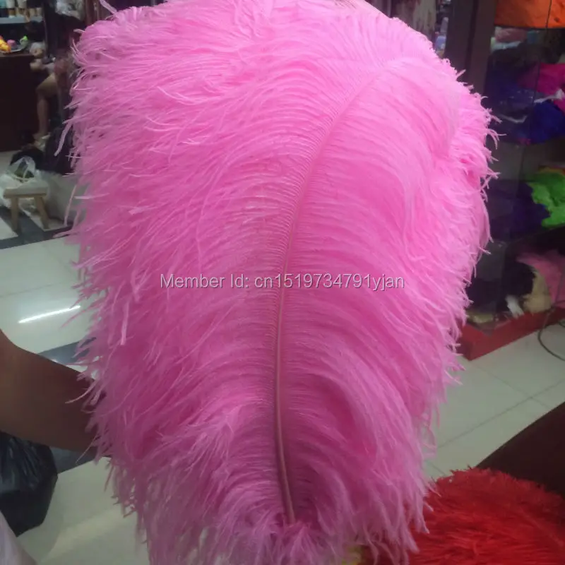 wholesale Quality 10pcs perfect natural Large feathers Pink ostrich feather 26-28inch / 65-70cm decoration diy wedding