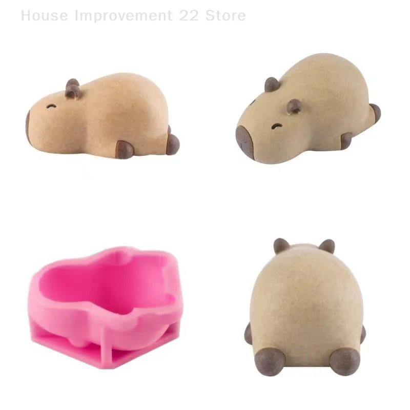Cute Capybara Silicone Mold Cartoon Animal Milk Jelly Pudding Silicone Mould Home Kitchen Baking Accessories Party Restaurant