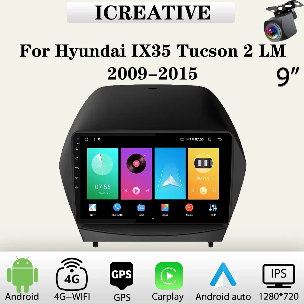 

Android Car Radio for Hyundai IX35 Tucson 2 LM 2009-2015 Multimedia Carplay Player Car Stereo Autoradio Head Unit Navigation GPS
