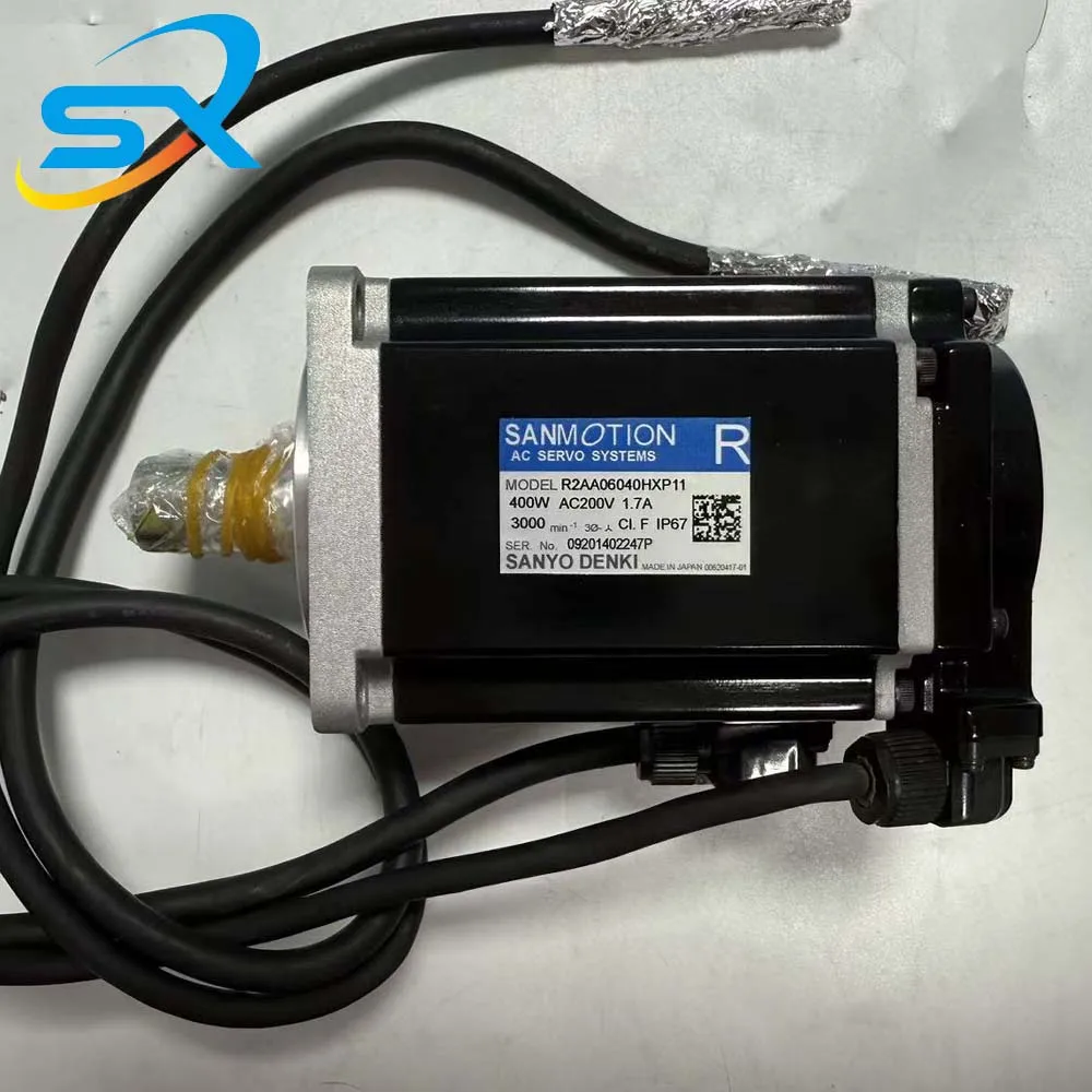 

Капельзащитный серводвигатель Sanyo AC Серводвигатель R2AA06040HXP11 400 Вт Расширенная производительность и долговечность