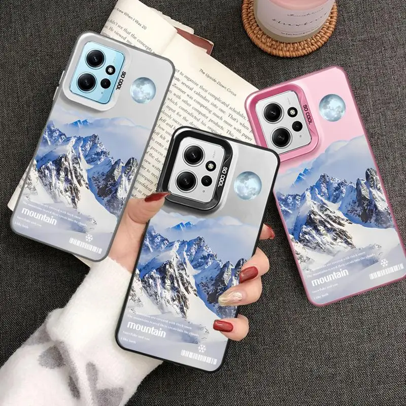 phone cases for Xiaomi Redmi Note 13 12 Pro 5G 11 10S 12S 12pro 10 4G 13pro funda Back Shell Cover Magnificent Mountain Scenery