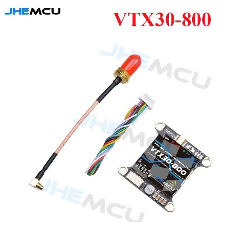 JHEMCU VTX30-800 5.8G Diagram Transmission 2-6S 800MW FPV Through Machine IRC Image Transmission 30*30mm Hole Distance