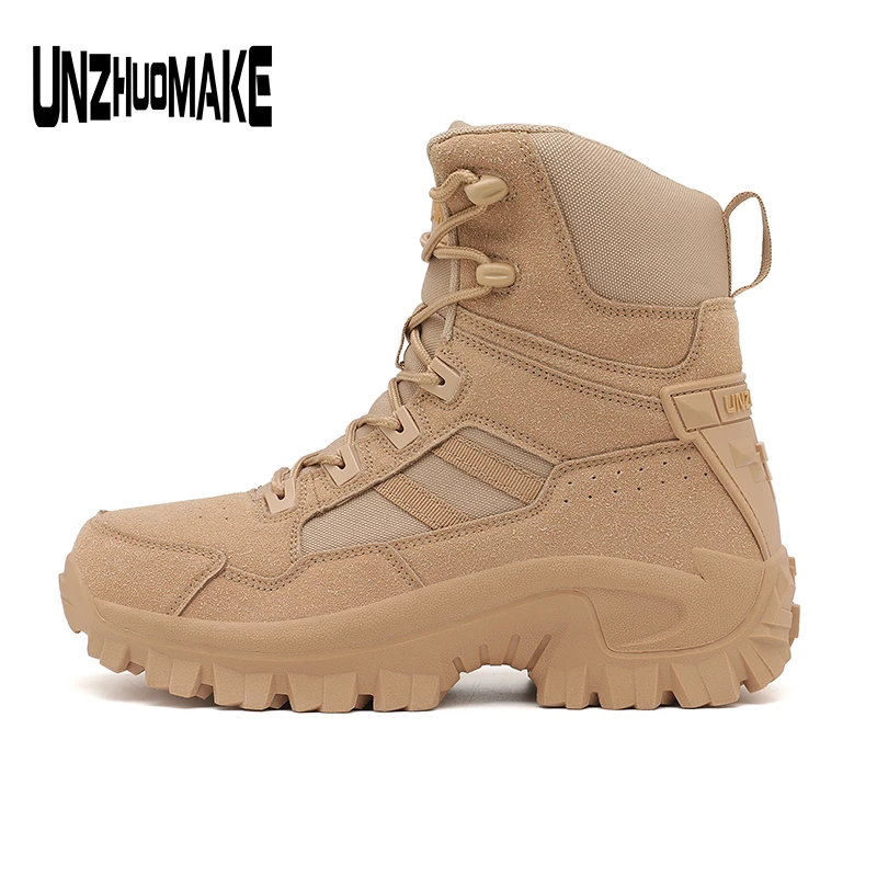 Special Forces Desert Combat Tactical Men's Tall Boots Wear-resistant Training Boots Outdoor Mountaineering Sports Climbing Cros