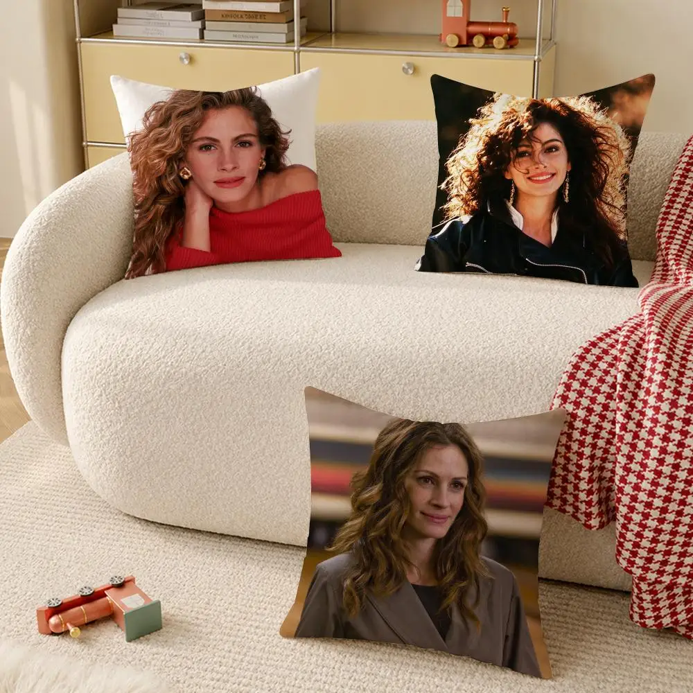 Hot American Actor J-Julia Roberts Cushion Cover Pillow Cover Decorative Throw Couch Home Decor for Living Room Sofa