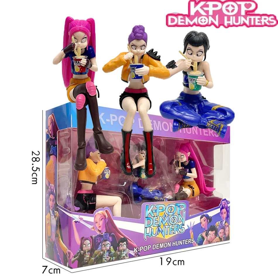 Nouveau Kpop chasseurs de démons Anime manger nouilles série Rumi Mira Zoyi personnage Figurine Fan Club cadeau jouet cadeau d'anniversaire