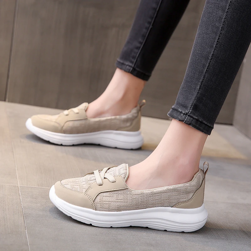 2023New Women\'s Shoes Summer Fashion Flat Lazy Sneakers Breathable Comfortable Light Shallow Mouth Slip-on Non-slip Casual Shoes