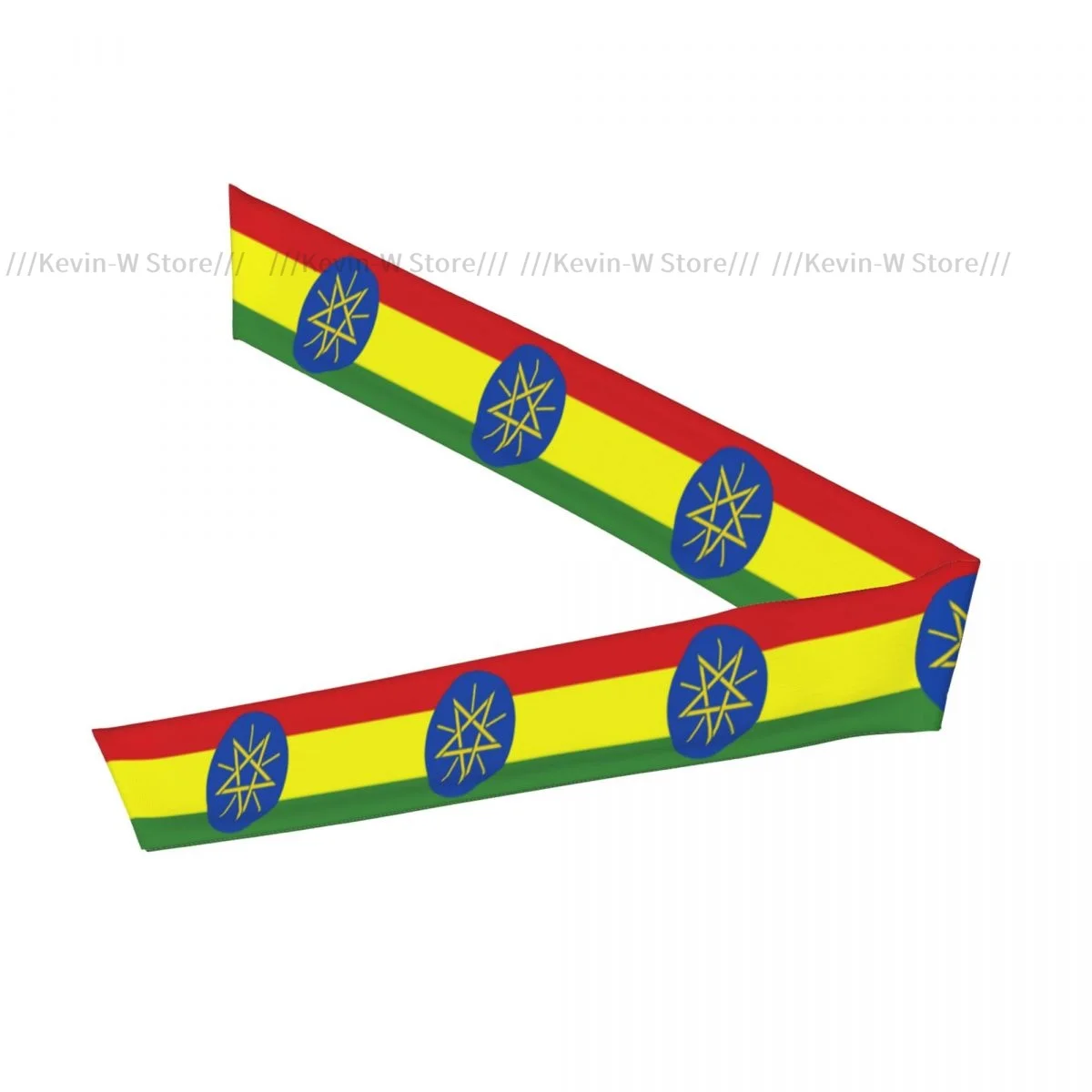 Ethiopia Flag Bandanas Hairband Head Tie Sports Headband for Running Tennis Karate Athletics Brief Style