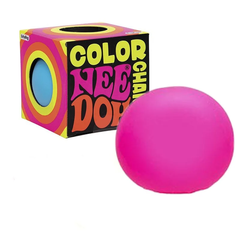Nieuwe Schylling Needoh extrude Kleurveranderende Sensorische Stressballetjes Verlichting Verlicht Angst Fidget Squishy Speelgoed bind doos Cadeau