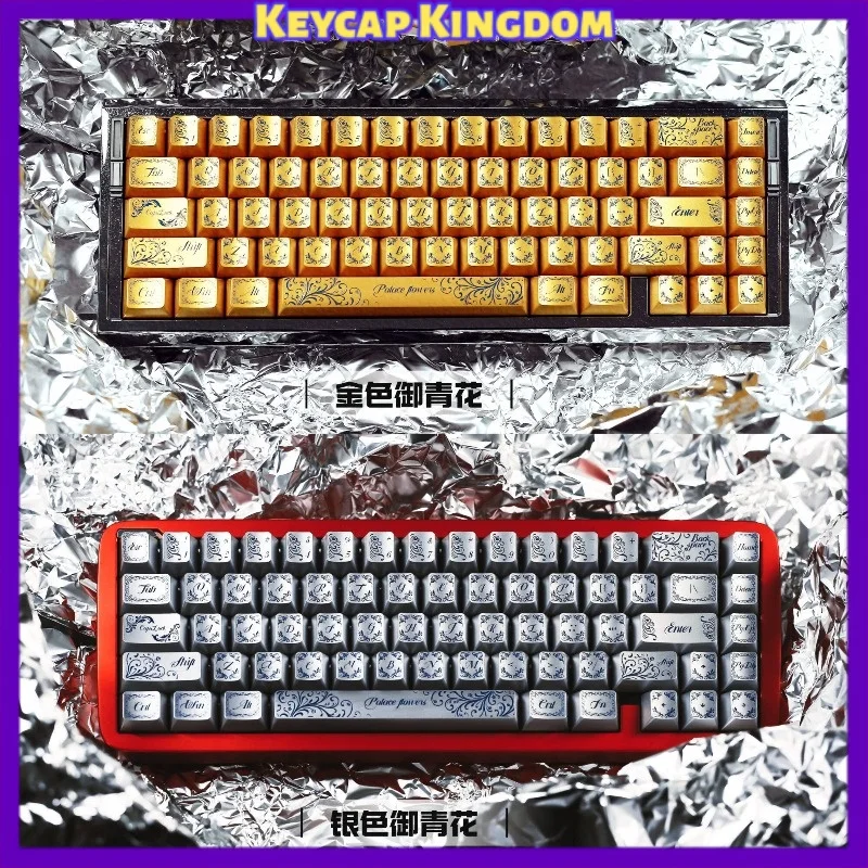 119 Key Metal Paint Mechanical Keyboard Keycap Spraying Process Custom Keycap High Aesthetic PC Gaming Keyboard Accessories Gift