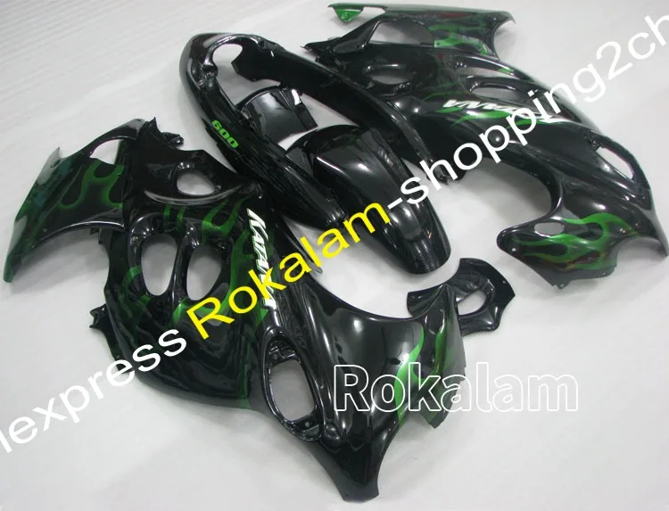 Aftermarket Kit Fairing GSXF750 05 06 Kit For Suzuki Katana GSXF 750 2005 2006 Green Flame Motorcycle Fairings