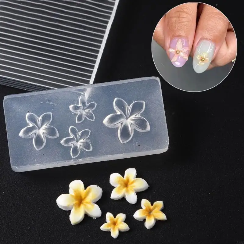 3D Nail Mold Ocean Shell Conch Ice Flower Rose Nail Art Decorations Nails DIY Crafts Silicone Nail Stamping Plates Nails Product