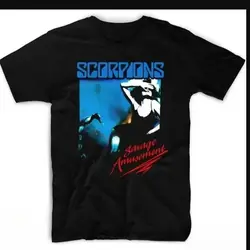 New Arrival fashion heavyweight Hot Sale vintage Summer streetwea  vintage funny Cartoon Band Scorpions  Amusement T Shirt