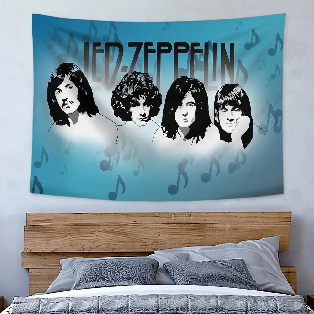 Band L-Led Zeppelin Tapestry Art Decor Banner Microfiber Backdrop for Bedroom Living Room Bar Garden Party