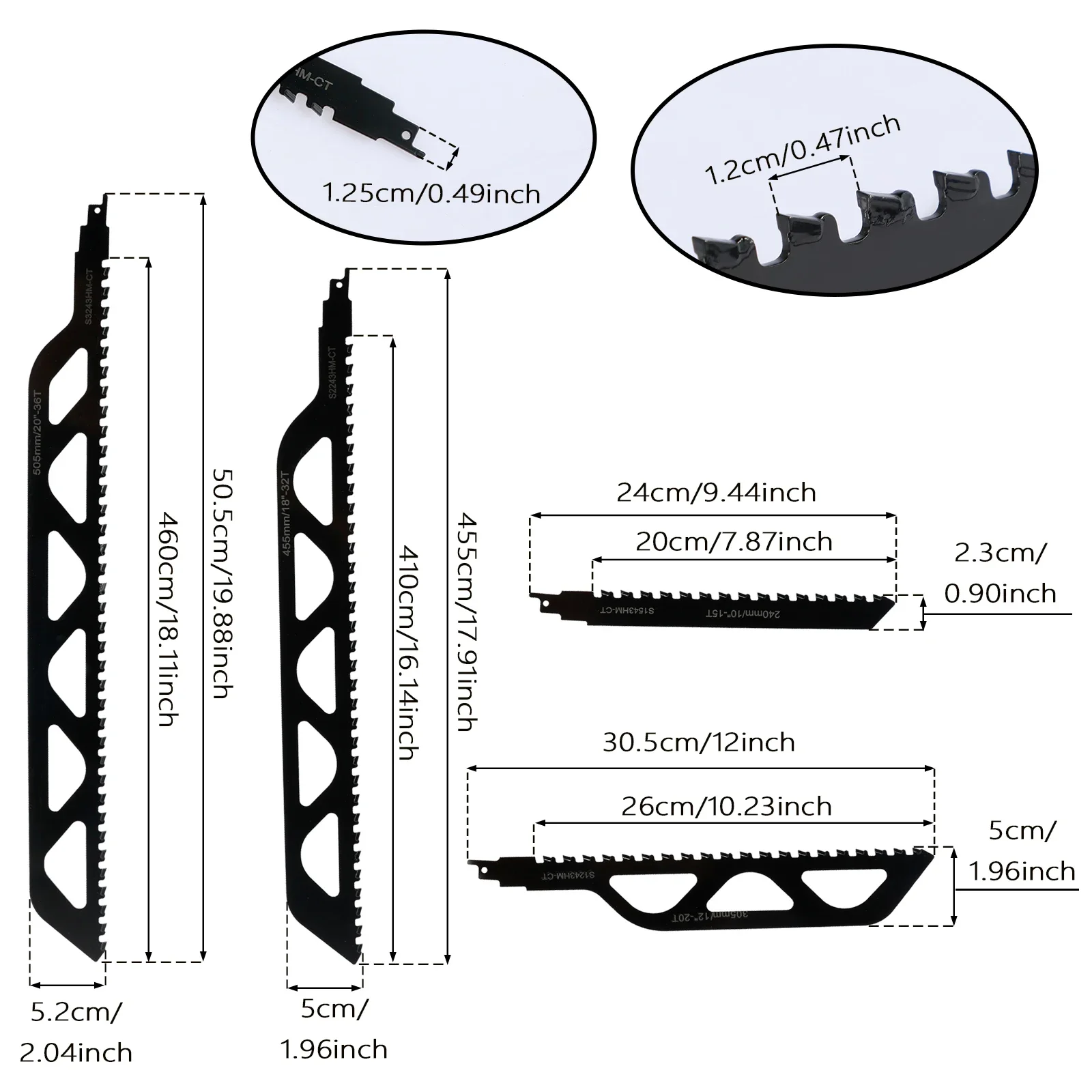 1PCS  Reciprocating Saw Blade Set   Universal Cutting Recip Sabre Saw Blade Alloy Steel Brick Concrete Cutting Saw Blade