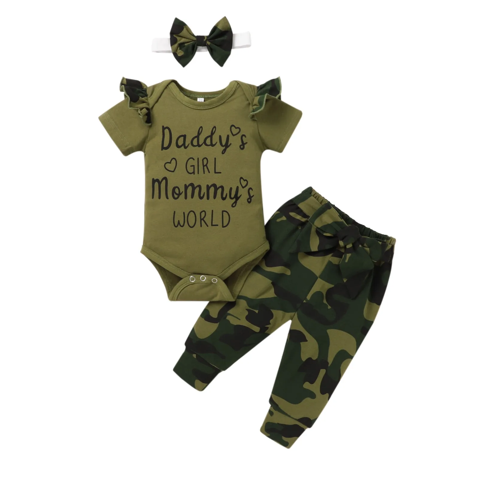 

Clothes for Baby Girl Baby Girl Clothes Set Daddys Little Girl Ruffle Romper Top Pants Newborn Infant Baby Girl Outfit 7 8