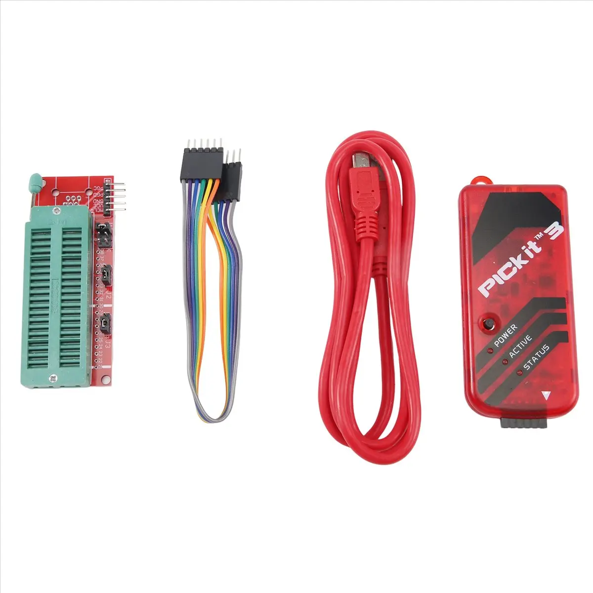 AS62 PICKIT3 Programmer + PIC ICD2 PIC Kit 2/3 Programming Adapter Universal Programmer Seat FZ0508