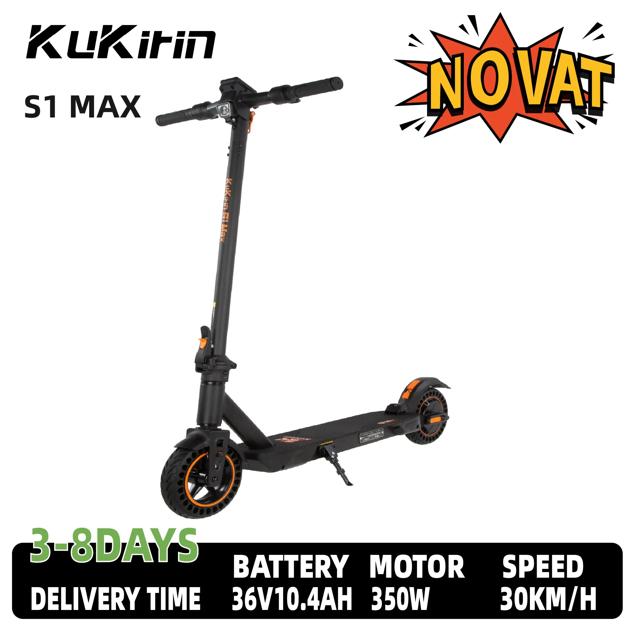Kukirin s1 max 350w 8 "faltbarer Elektro roller 36v 10.4ah 30 km/h Höchst geschwindigkeit 39km