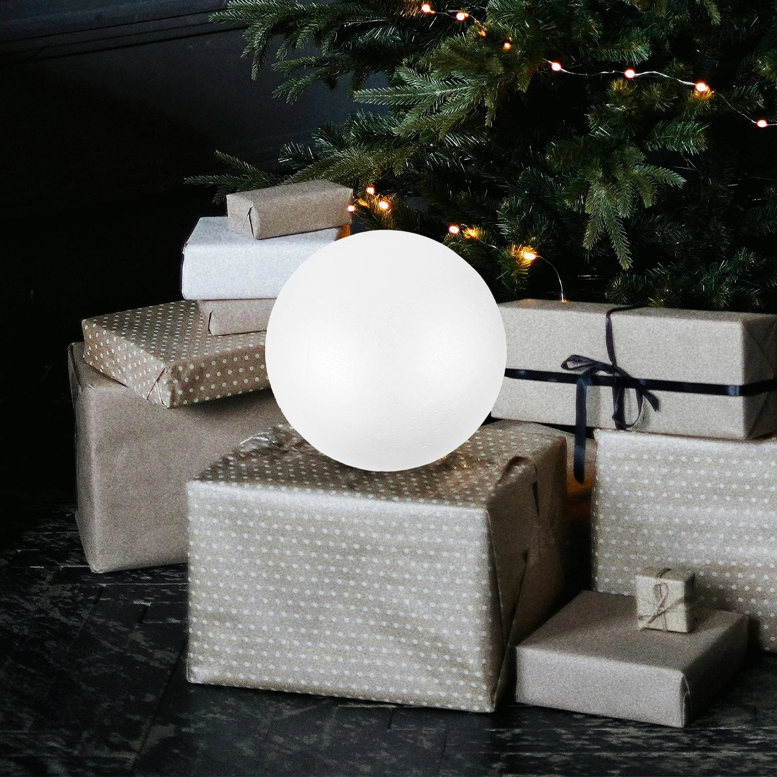 

20 Cm Christmas Foam Ball Giant Rattle Spheres Large Tree Decorations Bells Hockey
