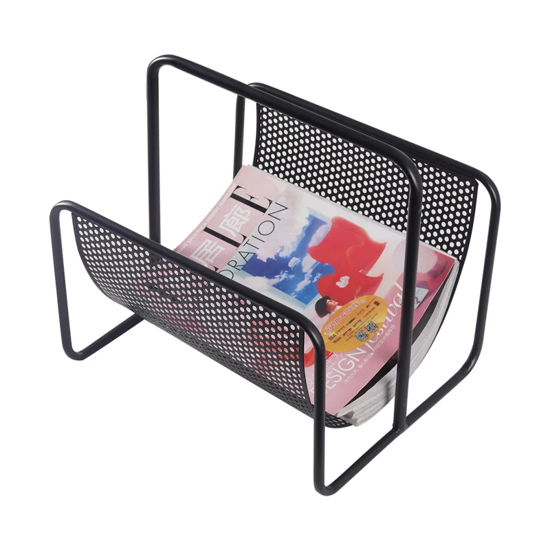 

Nordic Simple Creative Portable U-Shaped the Newspaper Stand Book File Organizing Storage Rack Iron Indoor Floor Ornaments